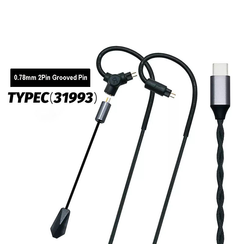 Usb C Earphone - Kabel do słuchawek gamingowych 0.78 QDC