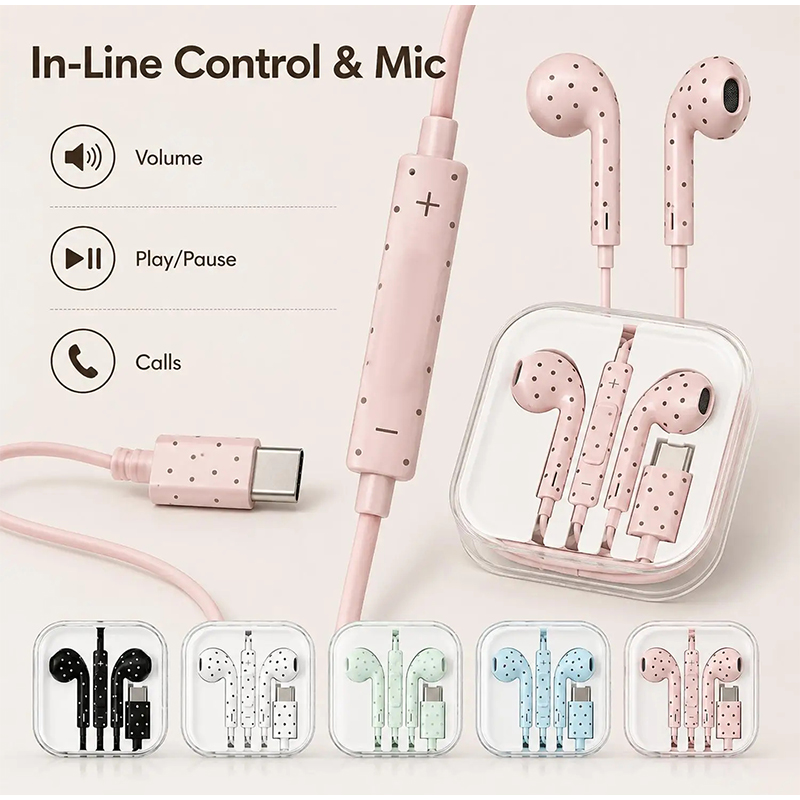 Słuchawki douszne typu C z wzo – Usb C Earphone recenzja i cena